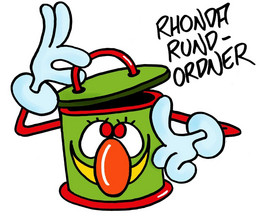 Cartoon Rhonda Rundordner (round folder)