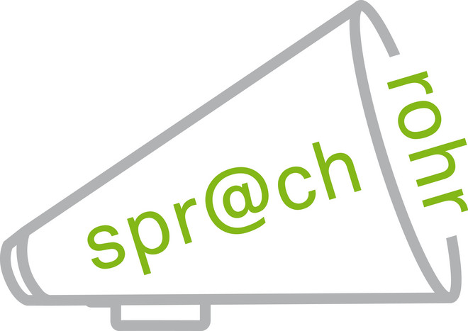 Logo "Sprachrohr" (mouthpiece)