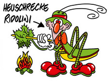 Cartoon Ridolini Heuschrecke (grasshopper)