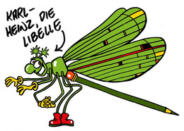 Cartoon Karl-Heinz Libelle (dragonfly)