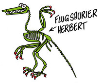 Cartoon Herbert Flugsaurier (flying dinosaur)